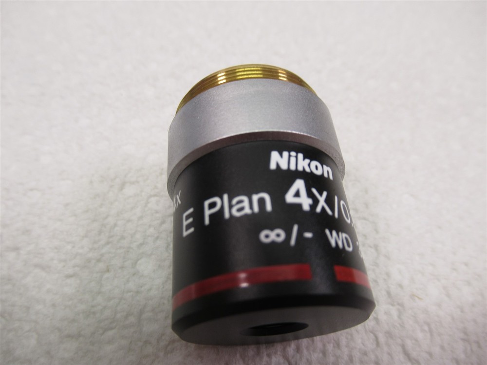 Nikon Eclipse E Plan 4x Microscope Objective Lens WD 30