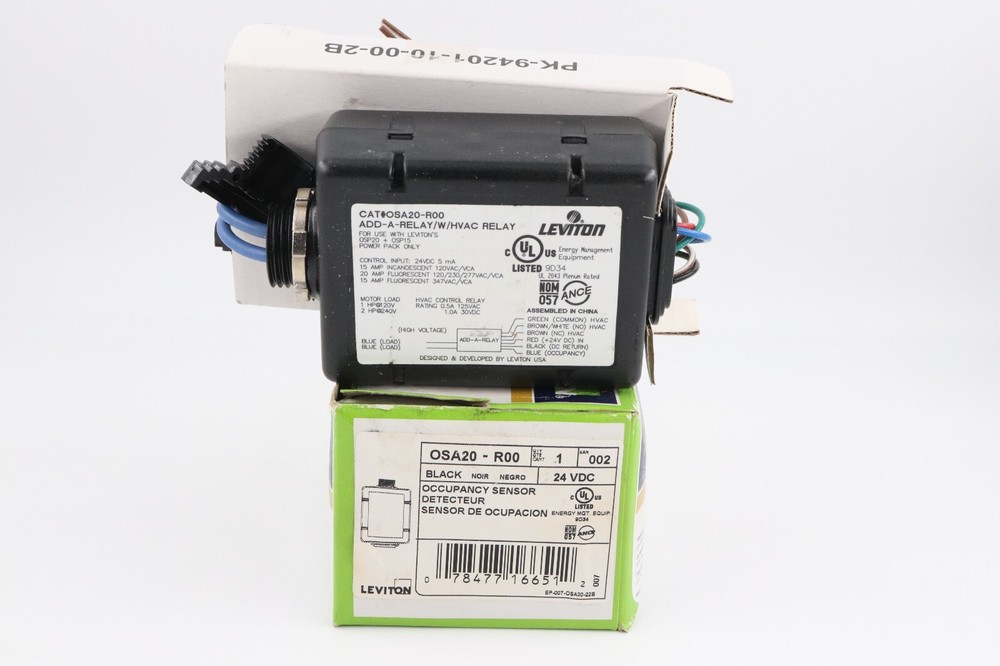 LEVITON OSA20-R00 24VDC OCCUPANCY SENSOR POWER PACK, BLACK