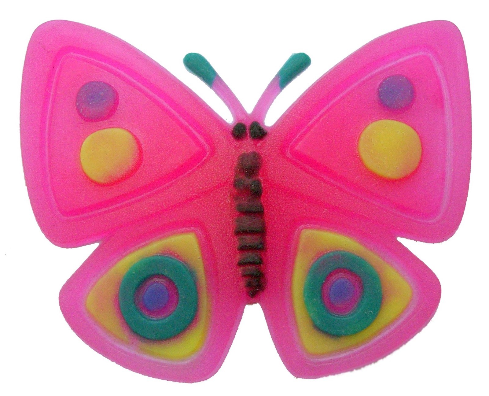 FLUORESCENT 6-PACK PATTI-GOOP MADE FOR CREEPY BUGS TOYS RUBBERY CRAWLERS