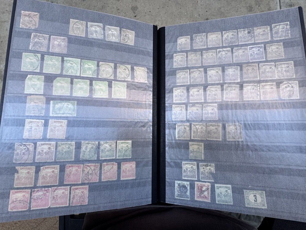 32 Page Great Condition Stockbook Glassine Interleaf Chock Full Of Stamps