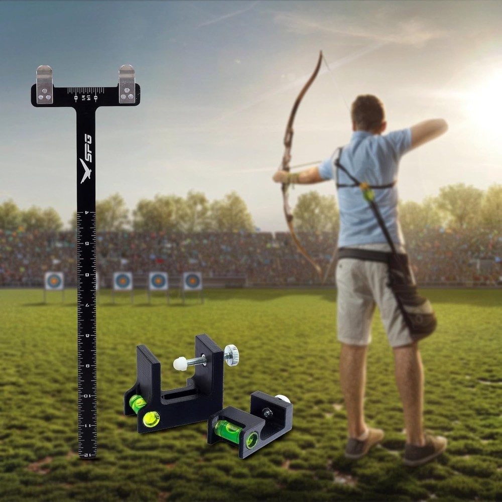 Bow Square Bow Level Kit 2 Pack Archery Bow String Level Turning Kit and T Sh...