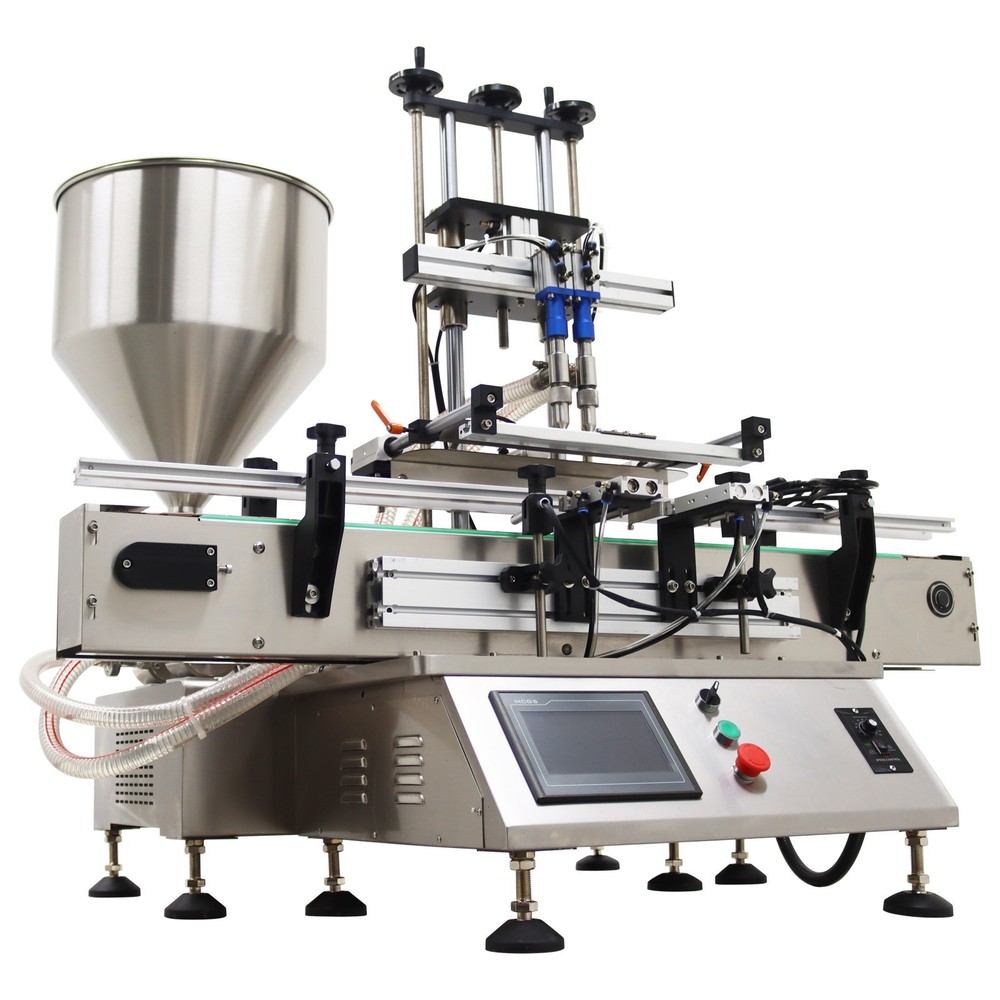 8mm Double Head Automatic Pneumatic Paste&Liquid Filling Machine 10-100ml