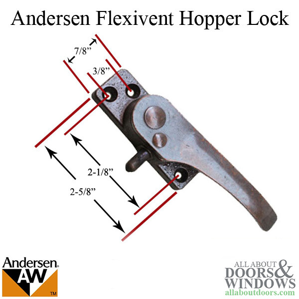 Andersen Right Hand Flexivent Hopper Lock - Bronze