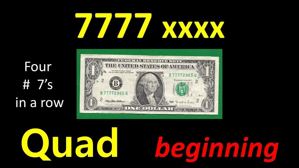 == Quad == 7777   beginning == (( 4 in a row  ))  +  FREE shipping  ~~  77772965
