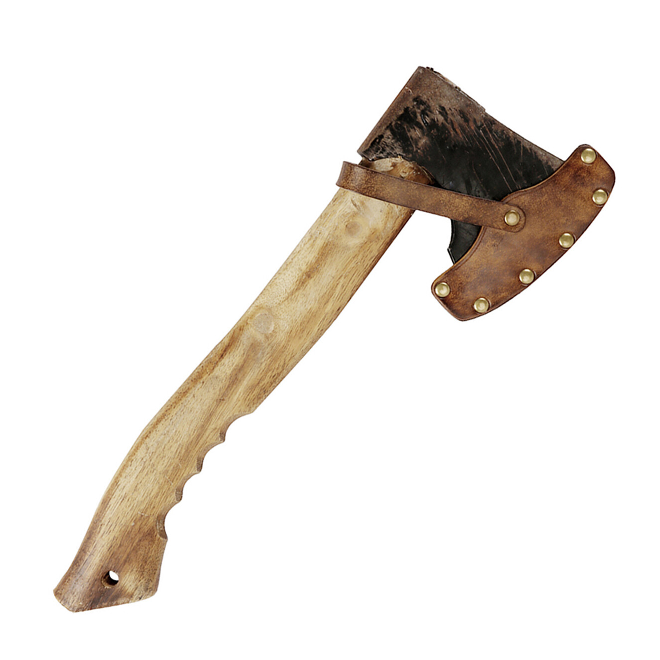 TOURBON 4" Leather Axe Protector Cover Holder Hatchet Blade Sheath Pouch Camping