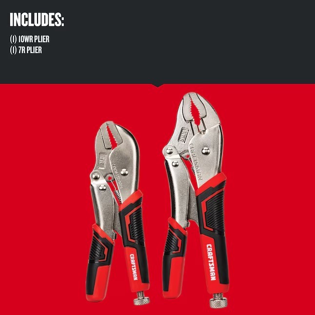CRAFTSMAN 2 Pack Locking Plier Set Grip Tools Free Ship