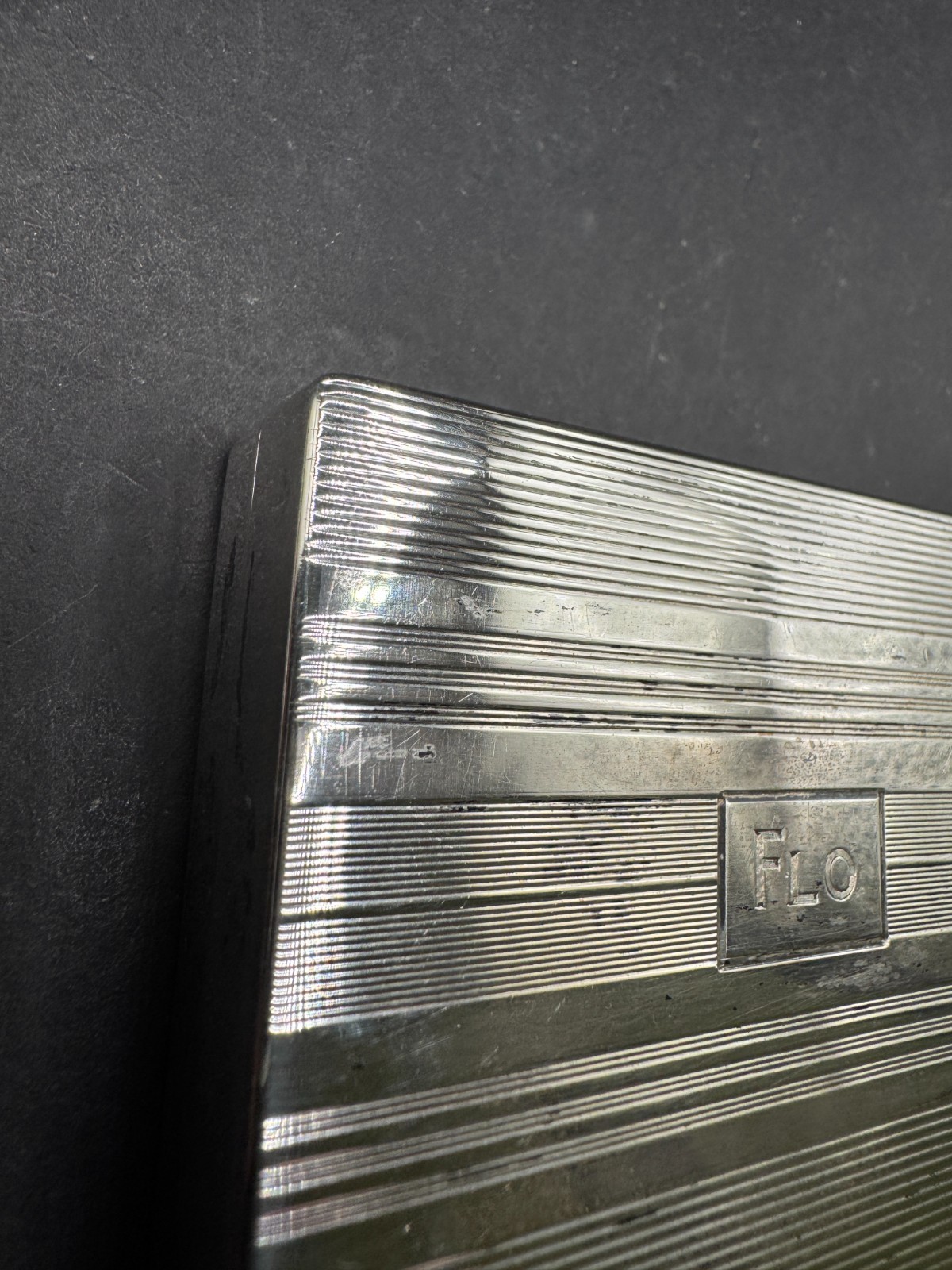 Vintage Tiffany & Co. Sterling Silver 925 Cigarette Case W/ Monogram 2.92"x2.23"