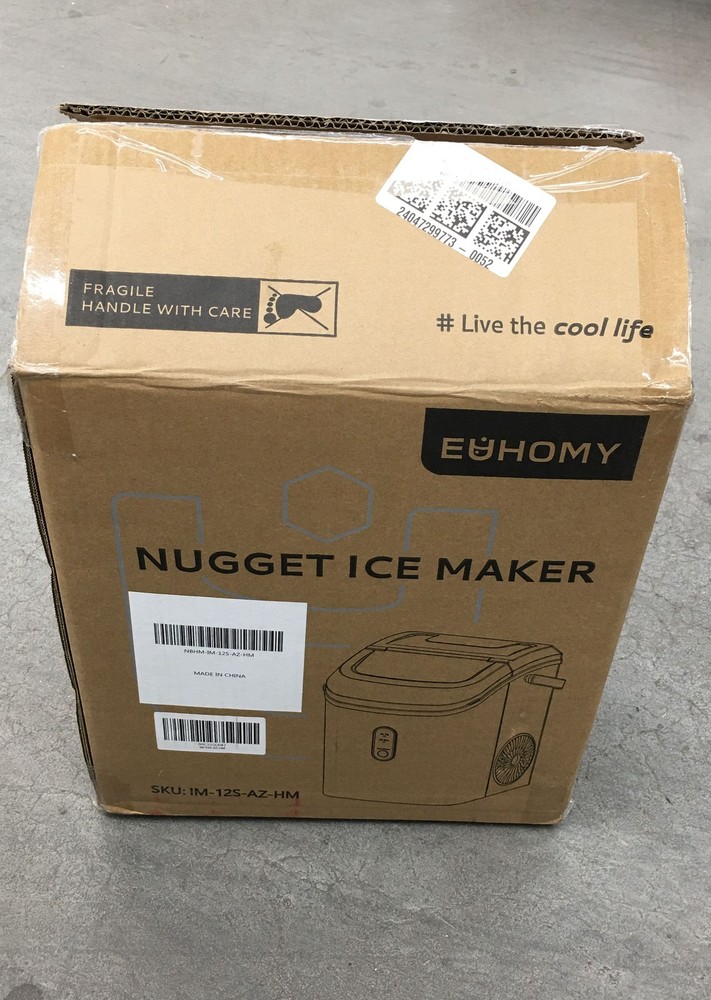 OPEN BOX Euhomy Nugget Ice Maker Black Model IM-12S LNIOB