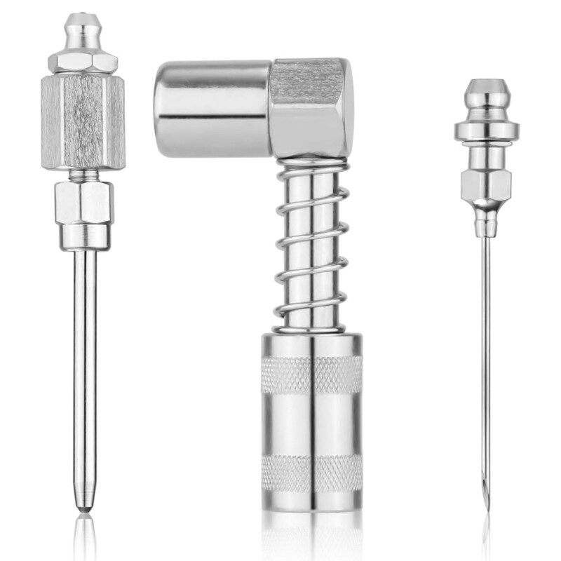Grease Injection Tool, 90 Degree Needle Nozzle Set for Mechanical Workshop Use