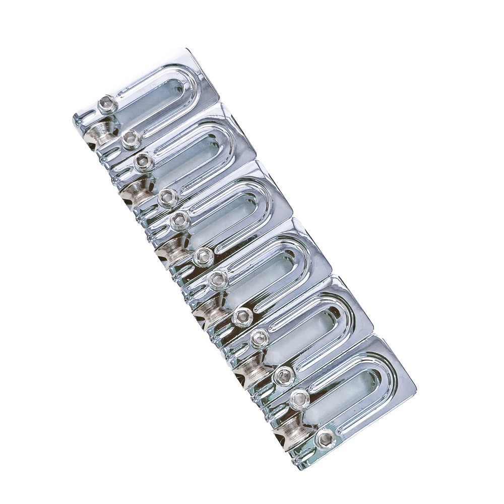 AxLabs String Surfer Brass Roller Strat Saddles | Wide Chrome