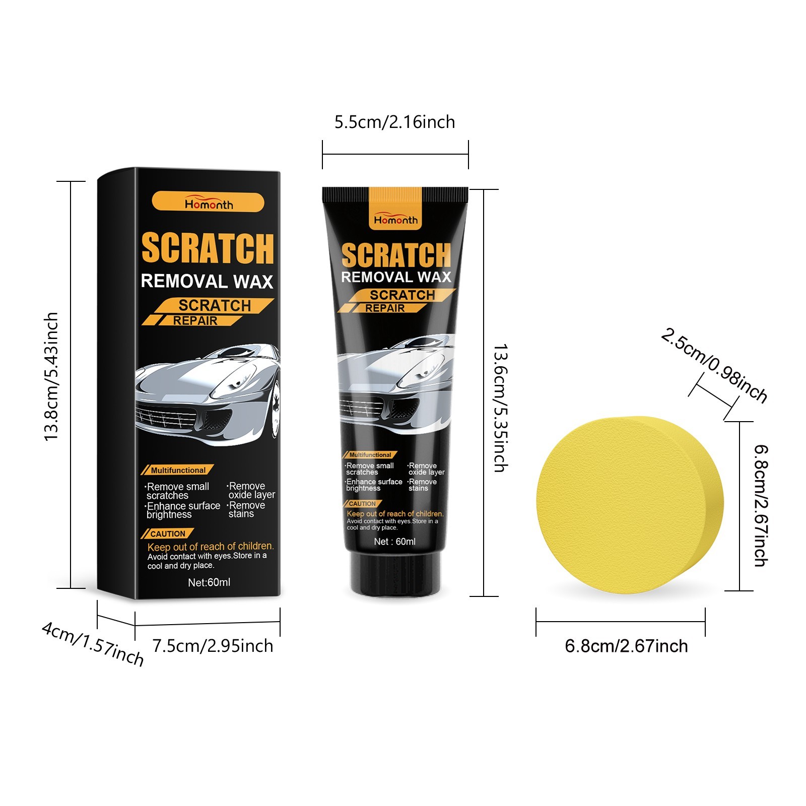 Car Scratch Remover for Deep Scratches Paint Restorer Auto Repair Wax