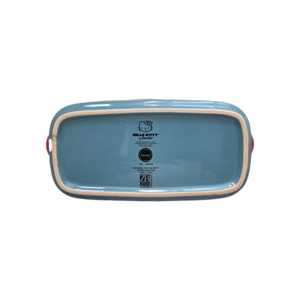 NIB Hello Kitty Ceramic Loaf Pan Let It Snow Globe Design