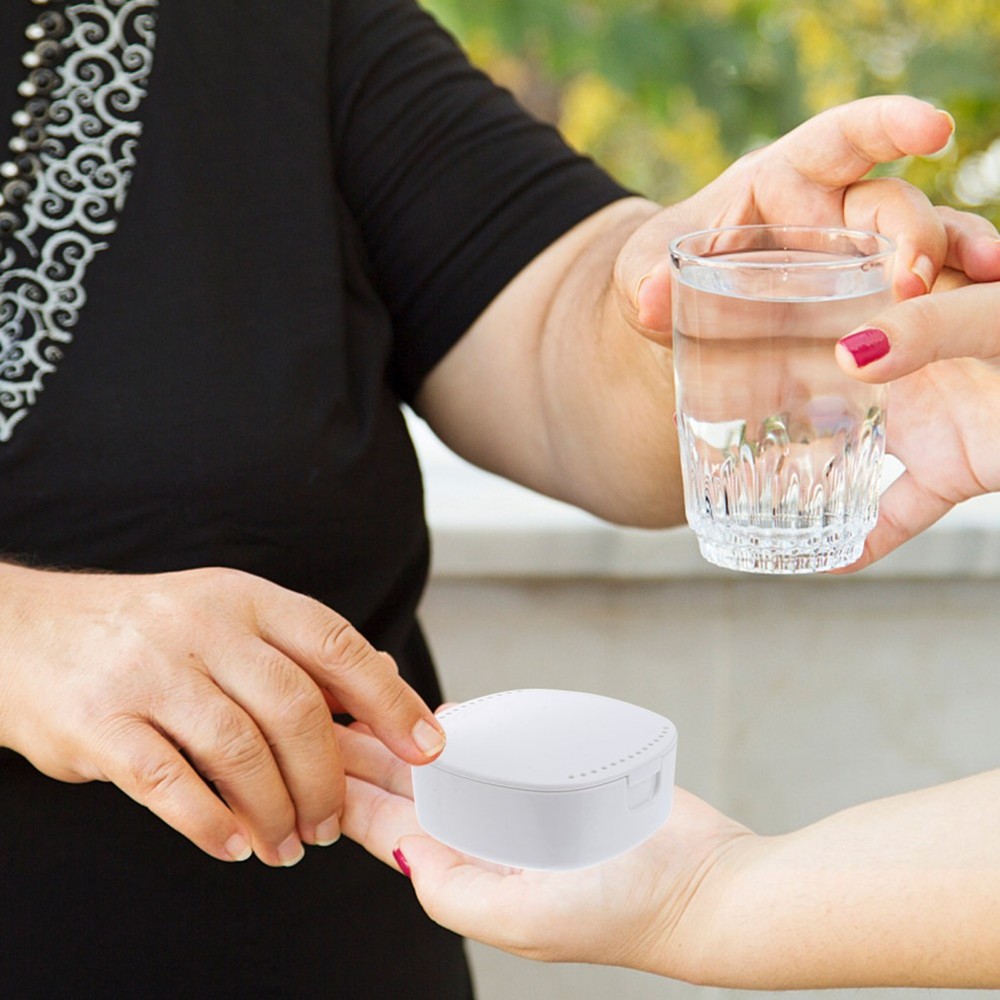 Mirror Denture Case Container Accessories Storage