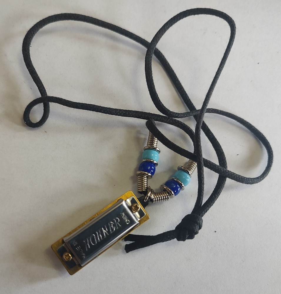 Hohner Tiny Harmonica Necklace w/Microfiber Cleaning Cloth