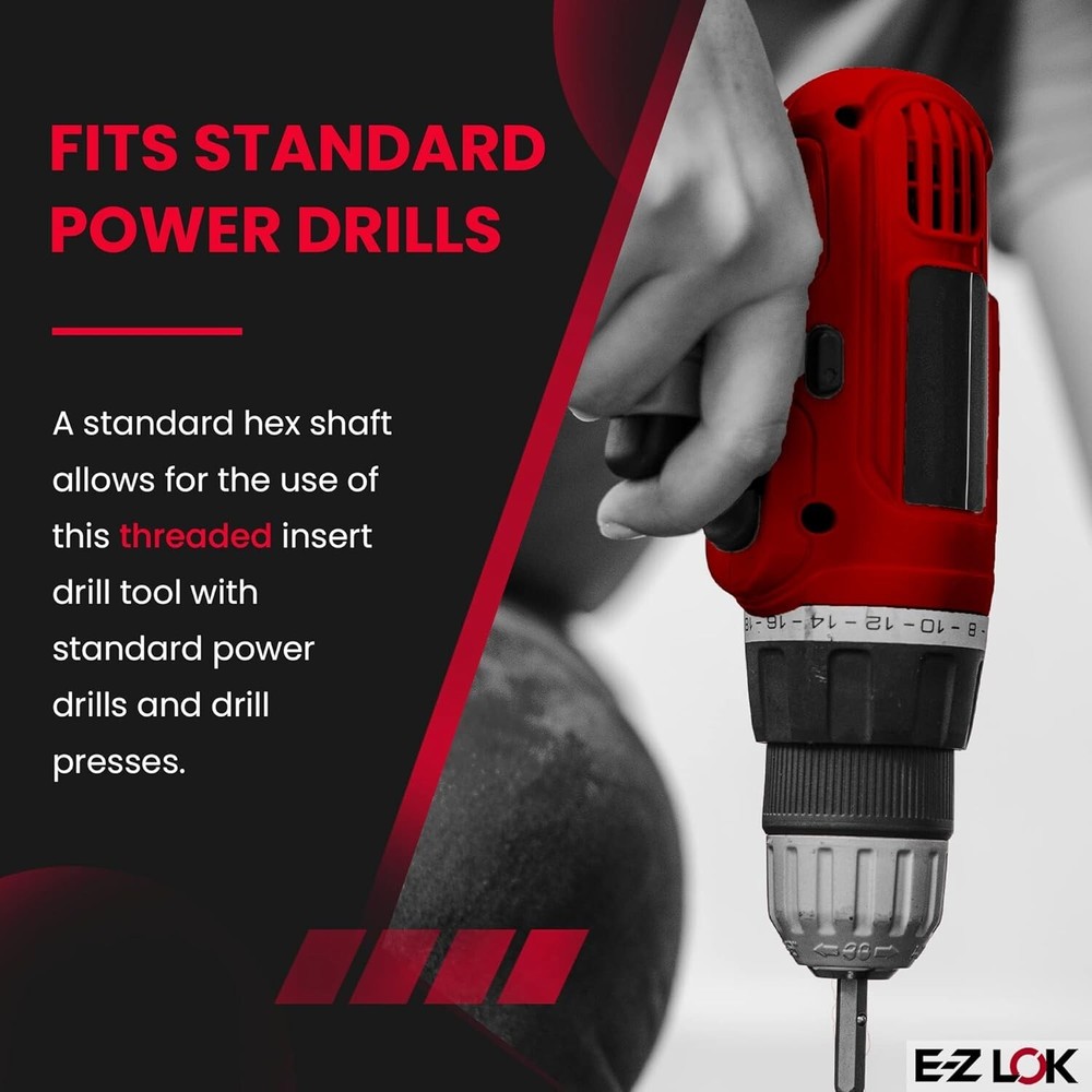 Effortless Threaded Insert Installation Drive Tool - Fits Standard Power Drills