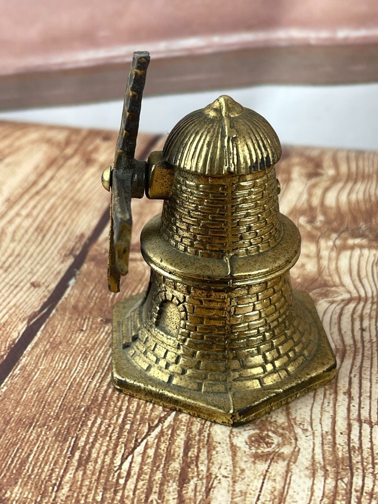 Vintage Solid Brass Dinner Bell Windmill