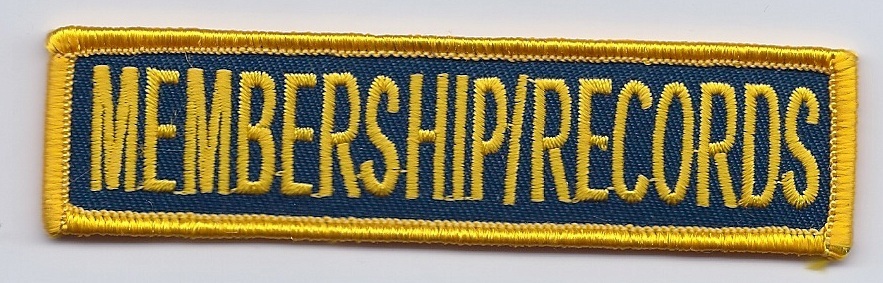 Patch - Tab - Membership/Records BC Patch Cat No C7003