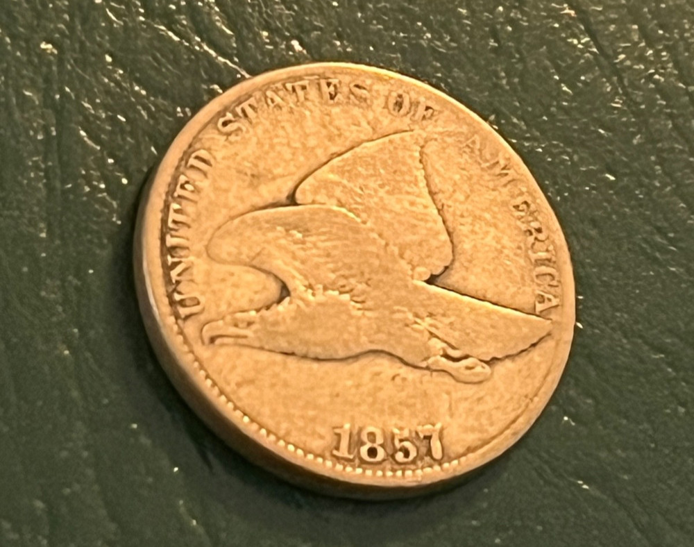 1857 Flying Eagle cent VG, nice coin !