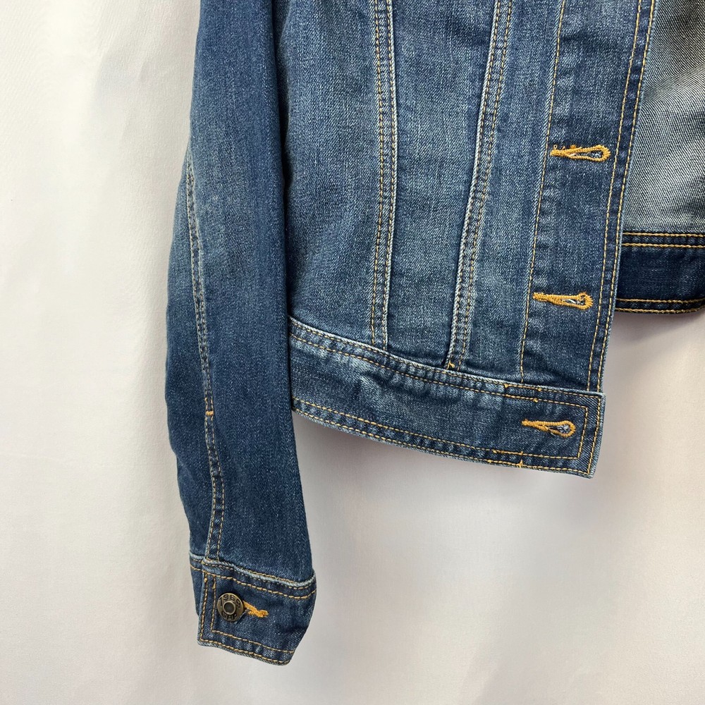 Gap Womens Blue Long Sleeve Collared Denim Button Front Jacket Size XS