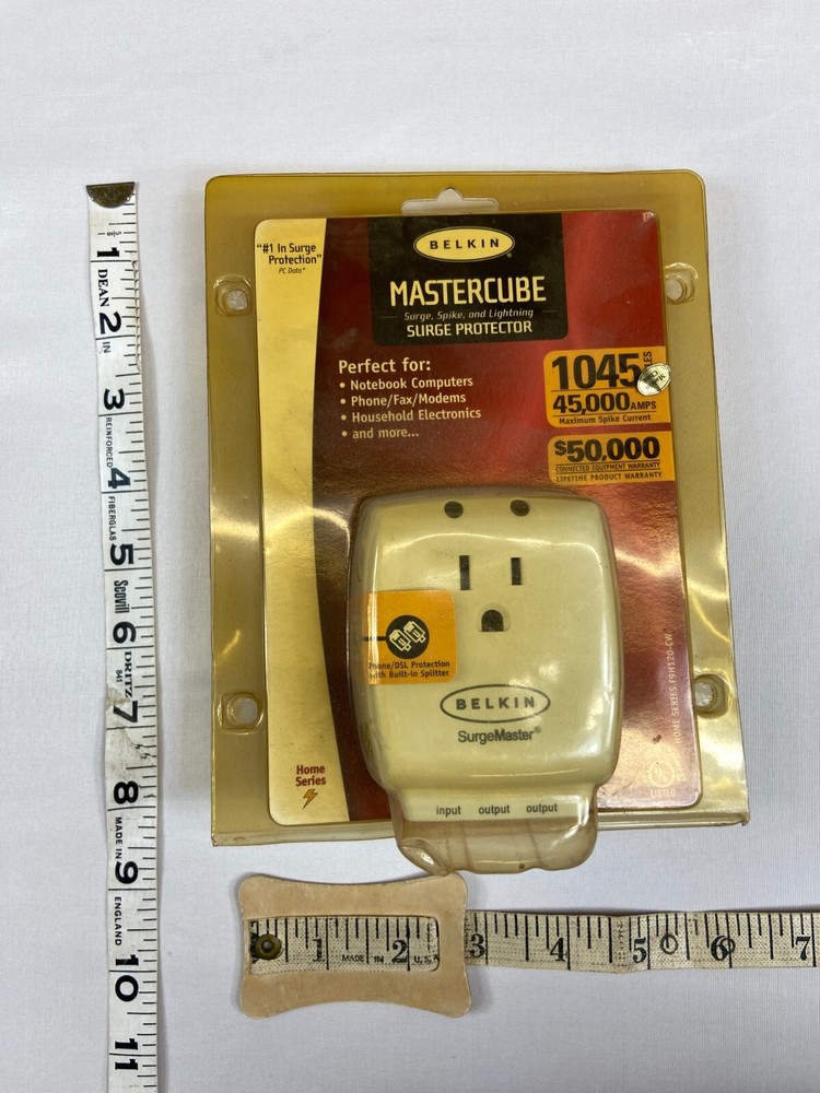 Mastercube Surge Protector Belkin New In Box White For Computers Phones Modems