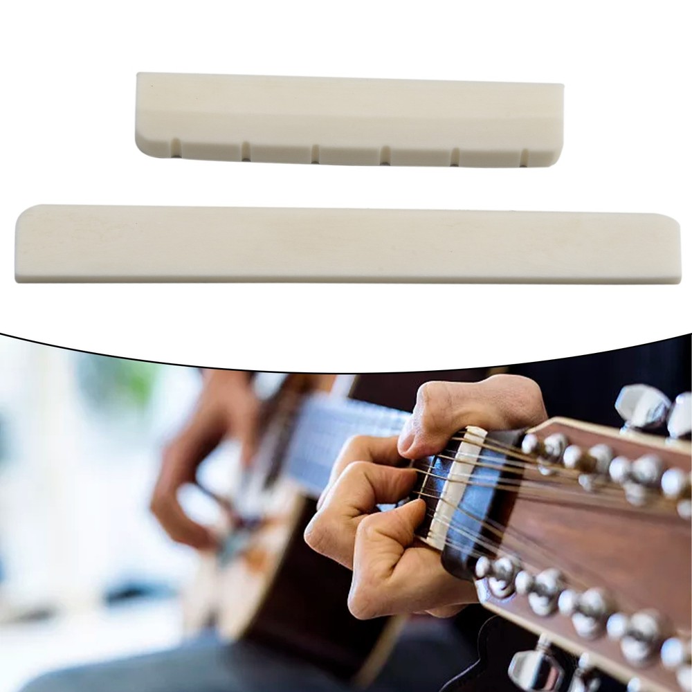 Real Bone Guitar Nut 52mm 6 String 80mm Classical Guitar Guitar Saddle