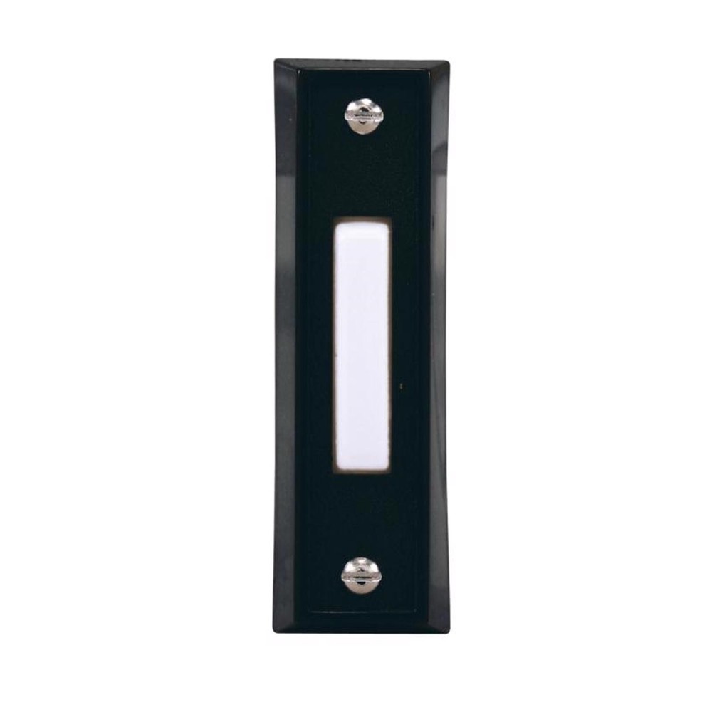 Heath Zenith Black Plastic Wired Pushbutton Doorbell (Pack of 3)