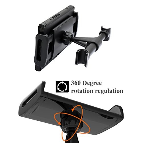 Car Headrest Mount Compatible with Switch 2 Model 2025/ Swith Black