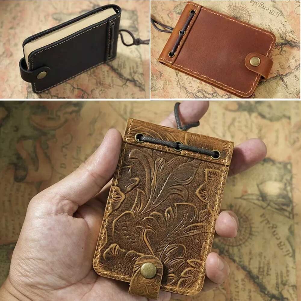 Handmade Vintage Leather Journal Notebook For Writing Portable Pocket Notebook