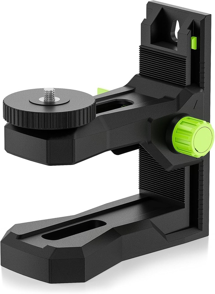 Fine-adjustment bracket for line-point laser level, magnetic rotating base