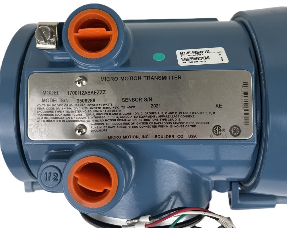 MICRO MOTION, 1700I12ABAEZZZ, 1700, VARIABLE FIELD MOUNT FLOW TRANSMITTER, NEW