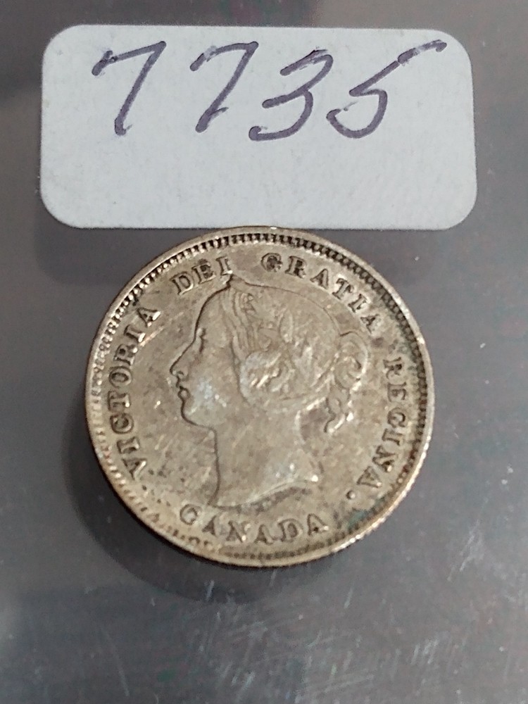 1901 5 CENT CANADA SILVER COIN - .925 SILVER -