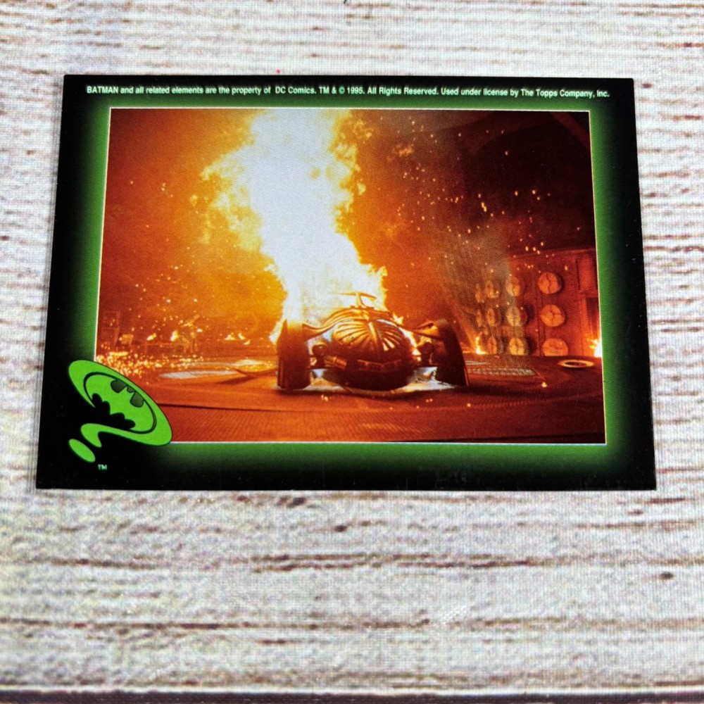 1995 Topps Batman Forever Sticker - #50 Batmobile Flames