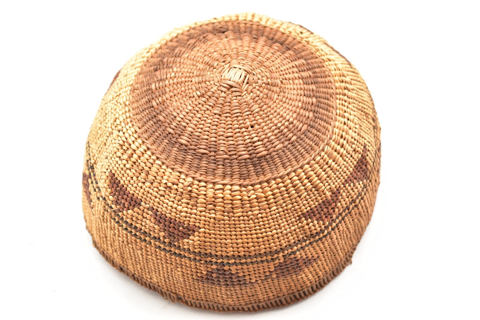 Antique Hupa Yurok NORTHERN California Native American Indian Basket 6.75" Bowl