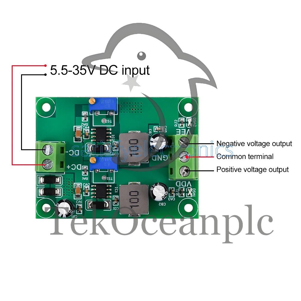 DC5.5V-35V Positive Negative Voltage Stabilizing Power Supply Module Low Ripple