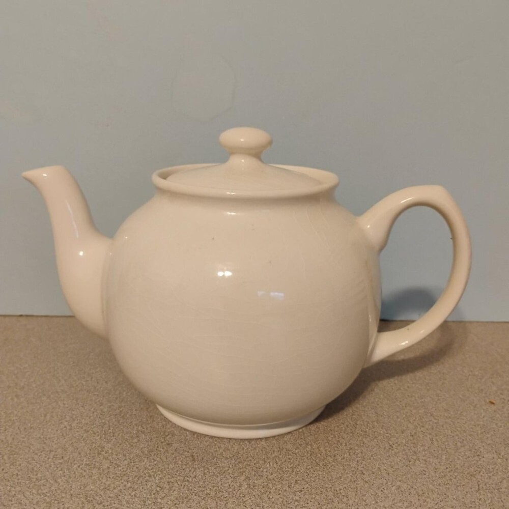 White Ceramic Teapot Vintage Made in Japan