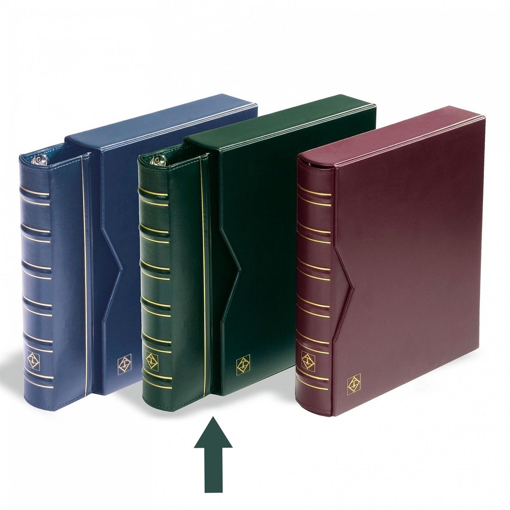 Stamp FDC Collection Album Lighthouse Vario Classic Binder + Slipcase Green Gift