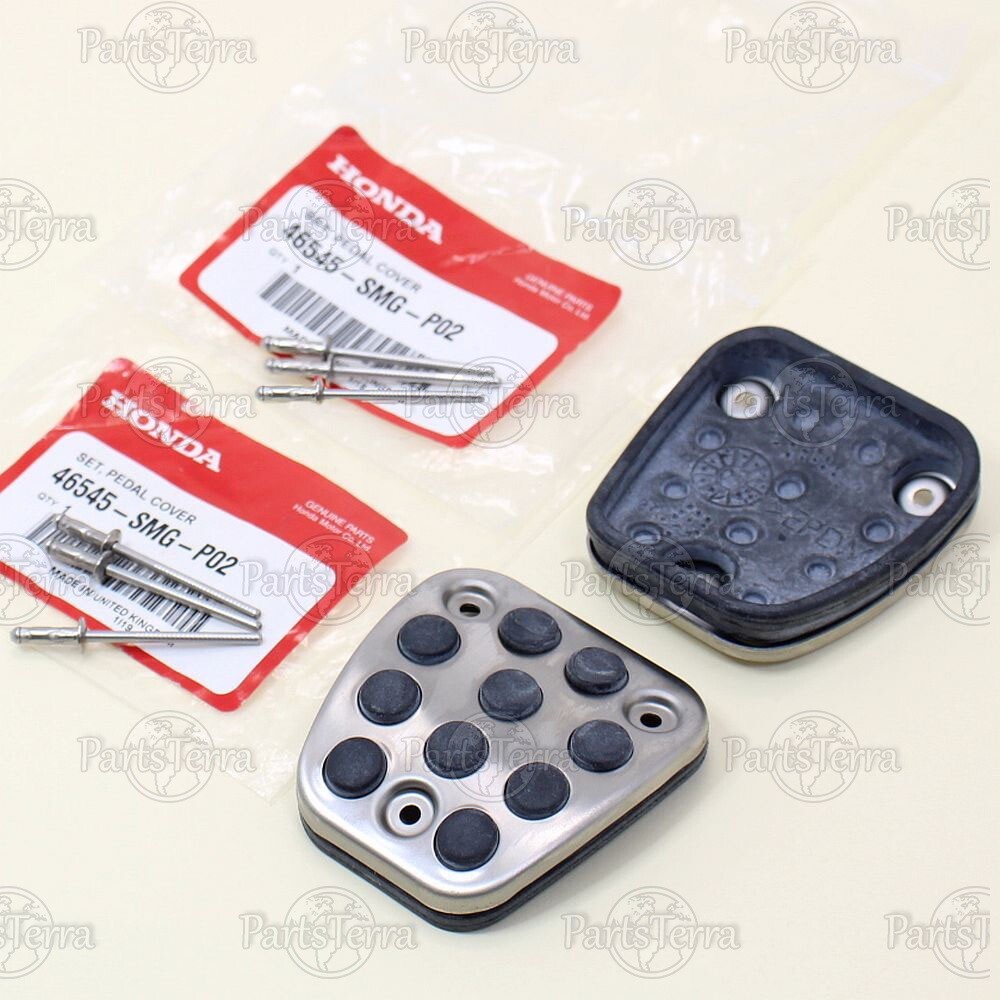 OEM Honda Civic Accord Acura RSX Clutch & Brake Pedal Cover 46545-SMG-P02 - 2 pc