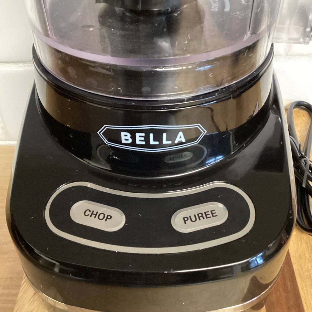 Bella 3 Cup Mini Food Chopper Processor Chop Purée Black