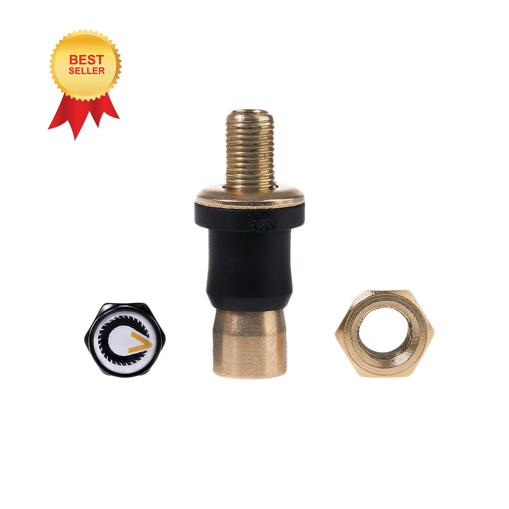Colby Valve Ultimate Permanent Tire Stem Replacement Extra Short, Brass