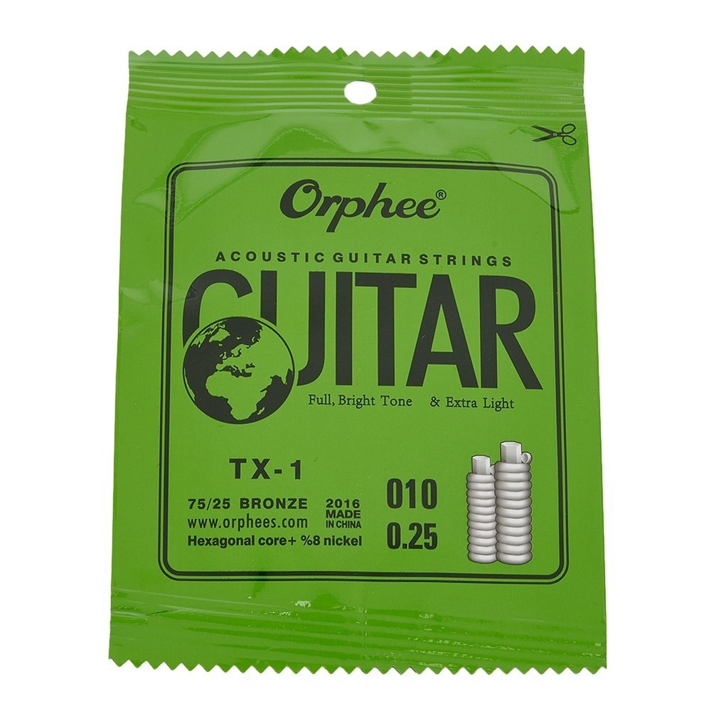 10PCS Orphee Single Strings For Acoustic Guitar 1st E-String(.010) Replacement