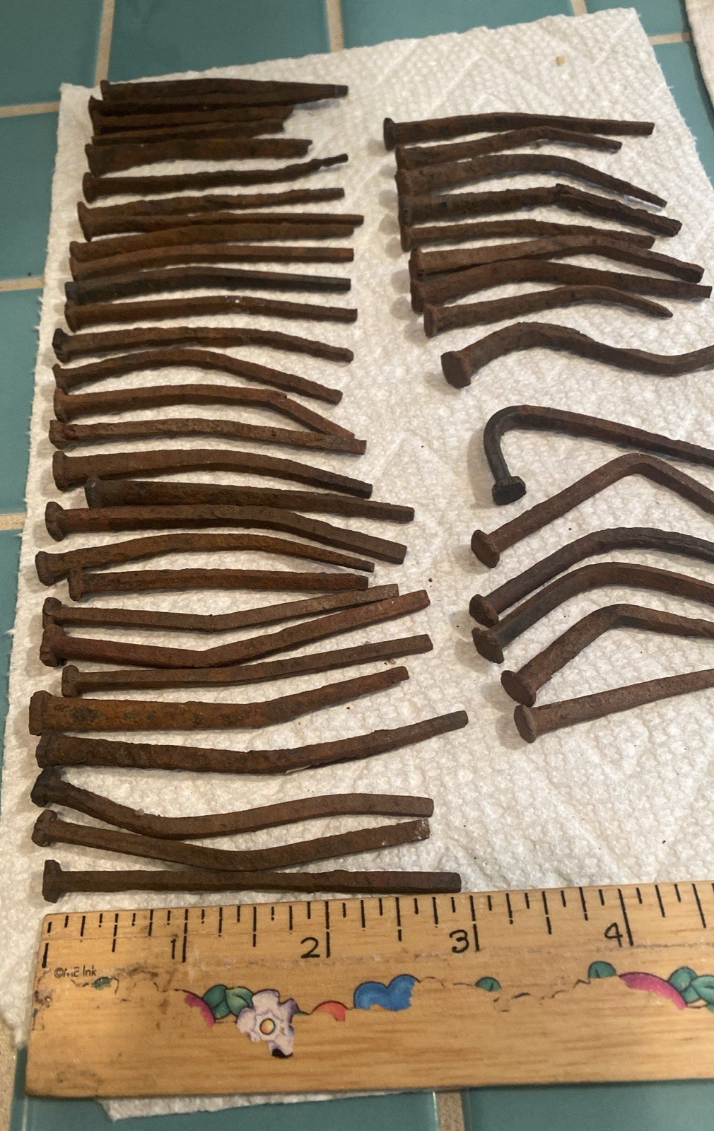 Antique Vtg Square Nails Lot 1 1/2” To 3” Almost 4#