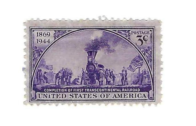STAMP US SCOTT 922 "First Transcontinental Railroad" 3 CENT 1944 MNG