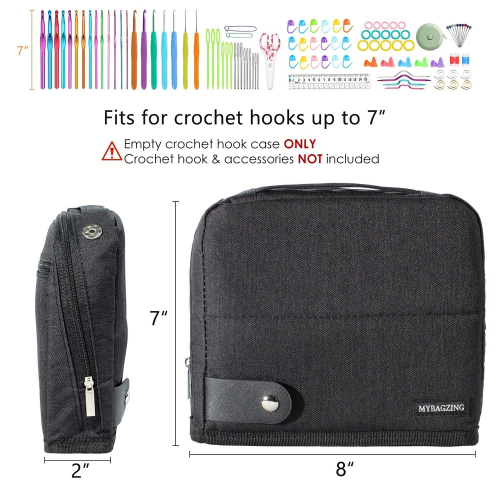 Crochet Hook Case Empty - Crochet Hook Organizer Stand Up Unique Design -Corc...