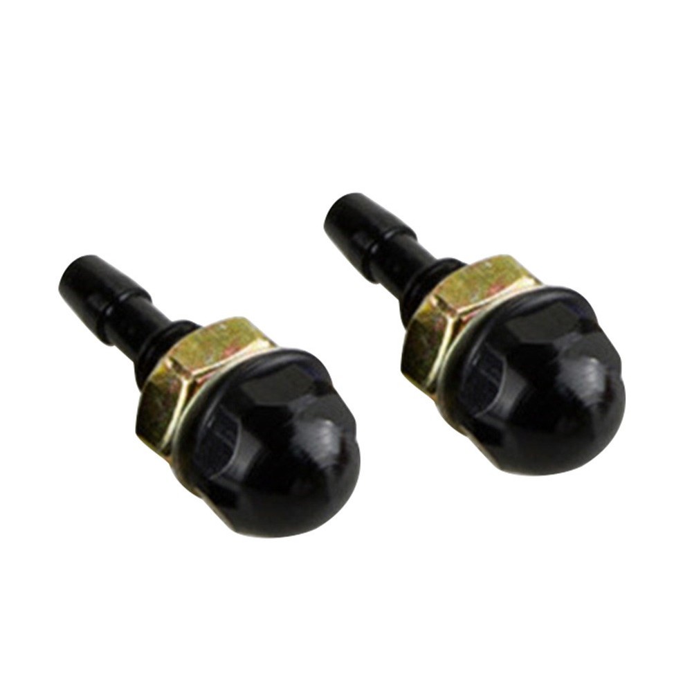 One Pair Replacement Front Windshield Washer Nozzles (Black)