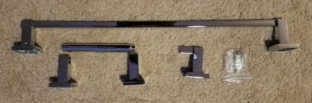 HomeSelects 3 Piece Chrome Bath Set Model #1770