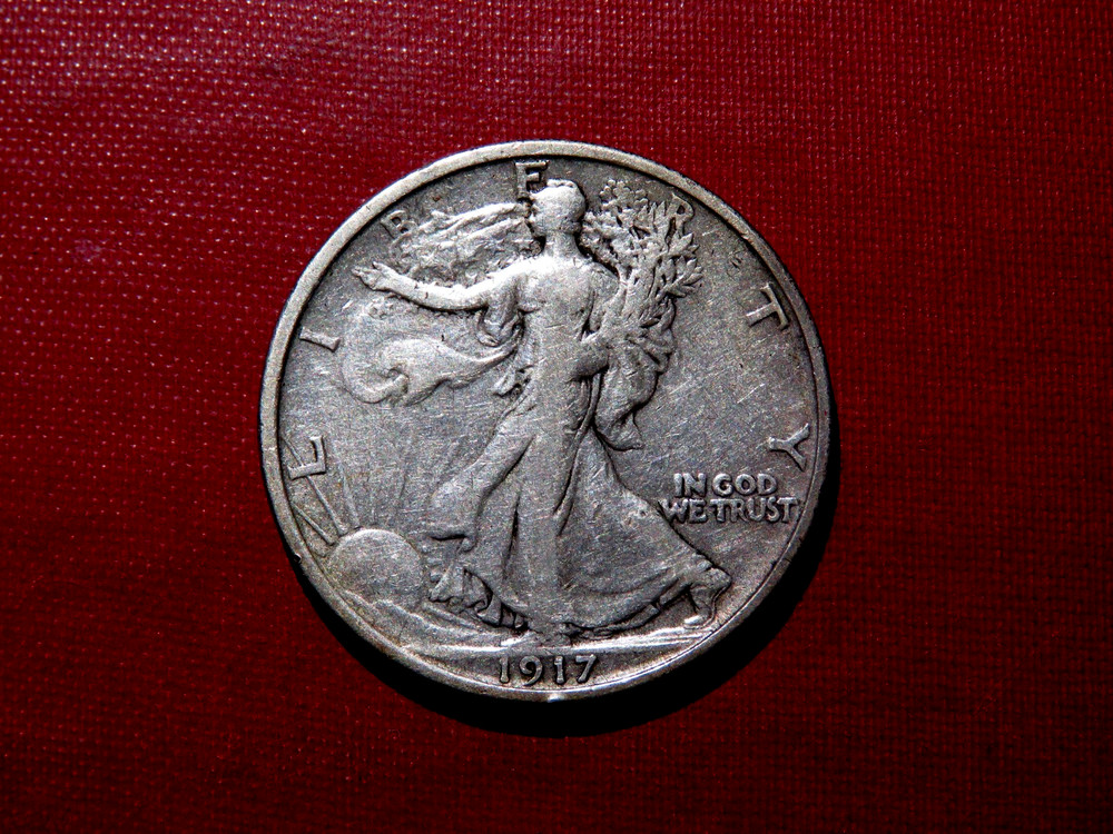 Nice Problem Free Better Date VF+ 1917-S Reverse Walking Liberty Half Dollar B27