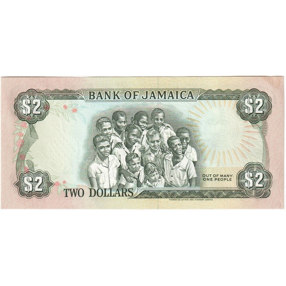 [#233621] Jamaica, 2 Dollars, UNC