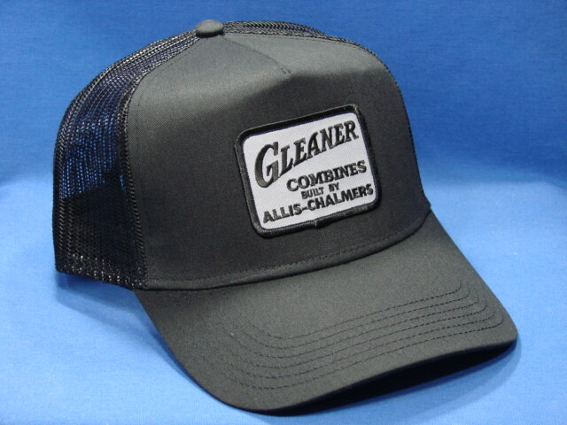 Gleaner Combines Tractor Hat - Black - Mesh - Snapback - Trucker