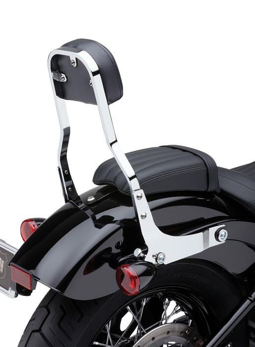 Cobra Detachable Short Square Passenger Backrest Chrome 602-2045 Harley Davidson