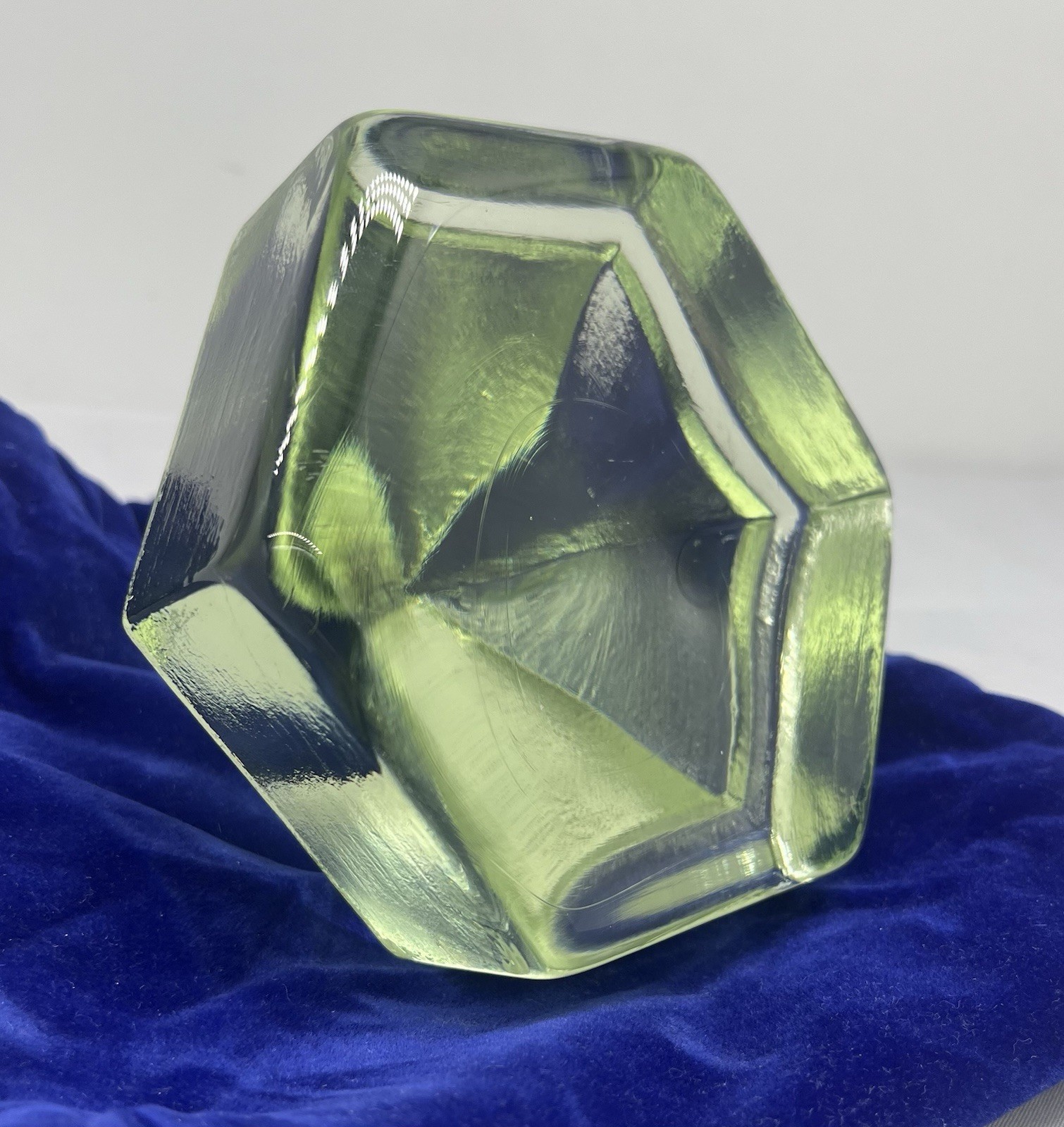 Mystic Seaport Charles W Morgan Ship Deck Prism Hand Poured Reproduction Green